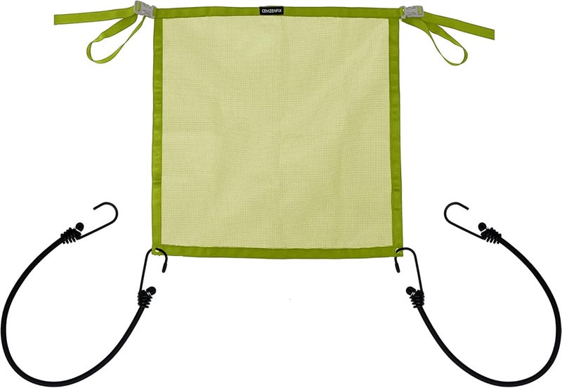 CEMZENFIX Universal Dog Car Net Barrier – Sturdy Mesh, Easy Install, Breathable Design, Easy to Clean, Flexible Bungee Cords for Adjustable Fit 23"×23" (Light Green) - Image 1